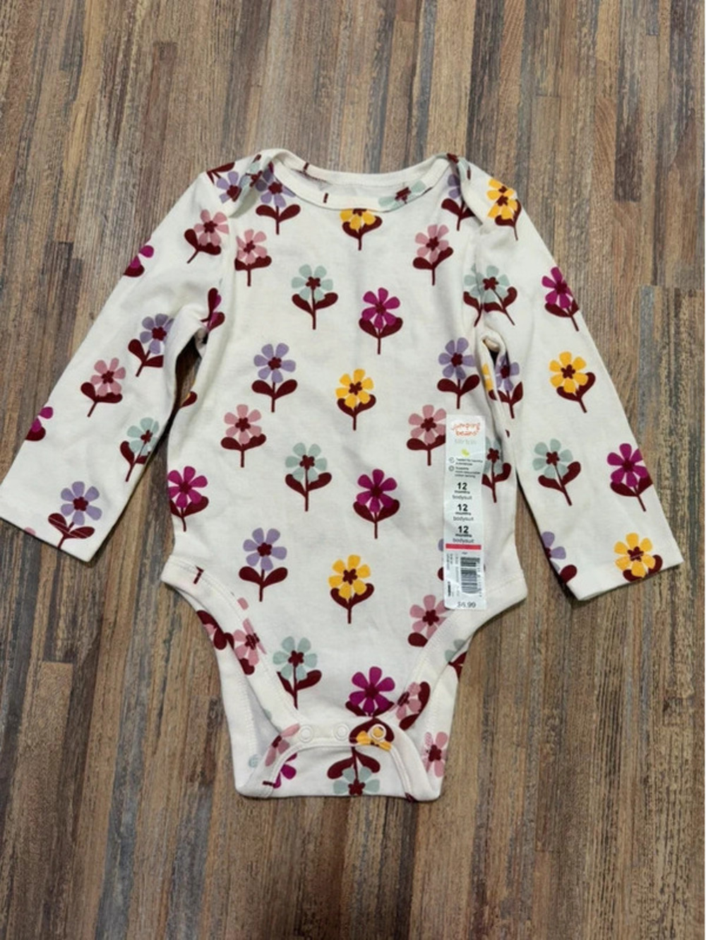 Jumping beans long sleeve bodysuit new size 12m